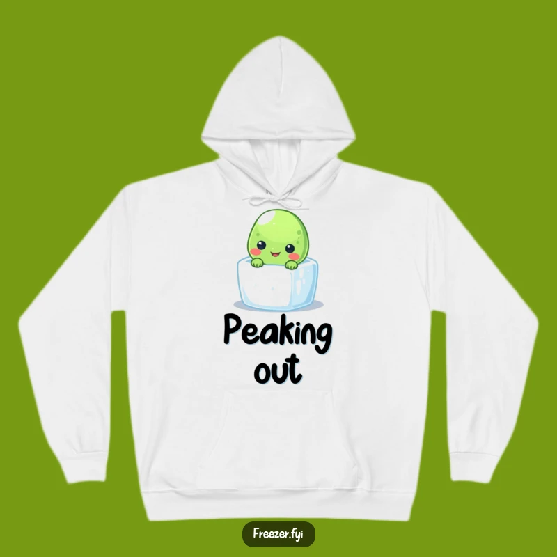 Cozy Frozen Pea Ice Cube Hoodie: Warm Comfort, Cool Style