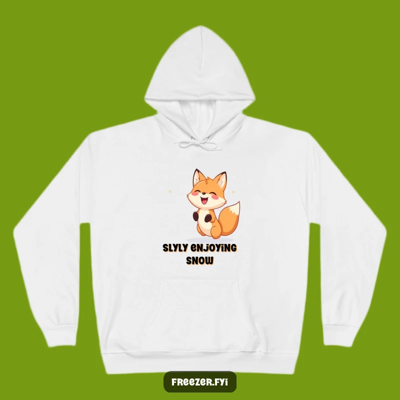 Funny Fox Hoodie: Cozy Snow Chaser for Ultimate Winter Warmth