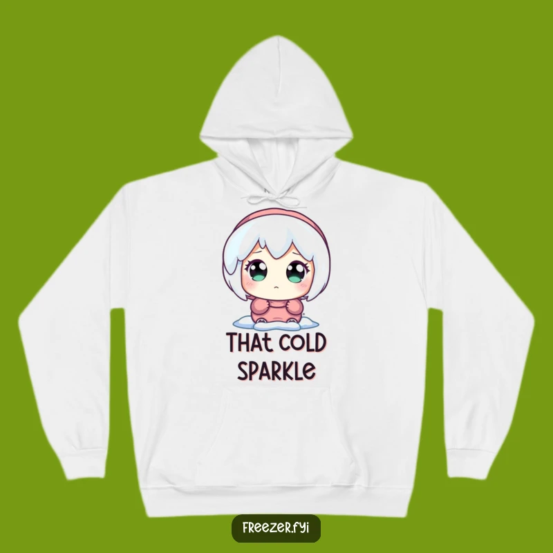 Funny Wide-Eyed Icicle Hoodie - Cozy Winter Reaction Wear