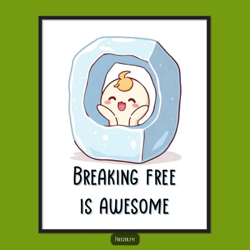 Funny Free Printable Wall Art: Ice Cube Breakout - Surprising Downloadable Decor
