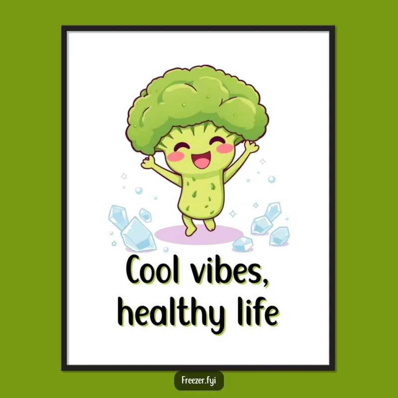 Free Printable Wall Art: Dancing Broccoli - Funny Downloadable Decor!