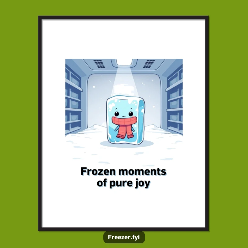 Free Printable Wall Art: Lonely Ice Cube Funny Downloadable Decor For Your Home