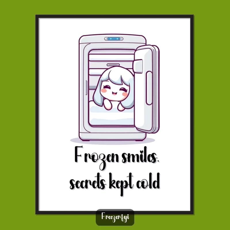 Funny Free Printable Wall Art: Giggling Freezer Explorer - Quirky Downloadable Decor