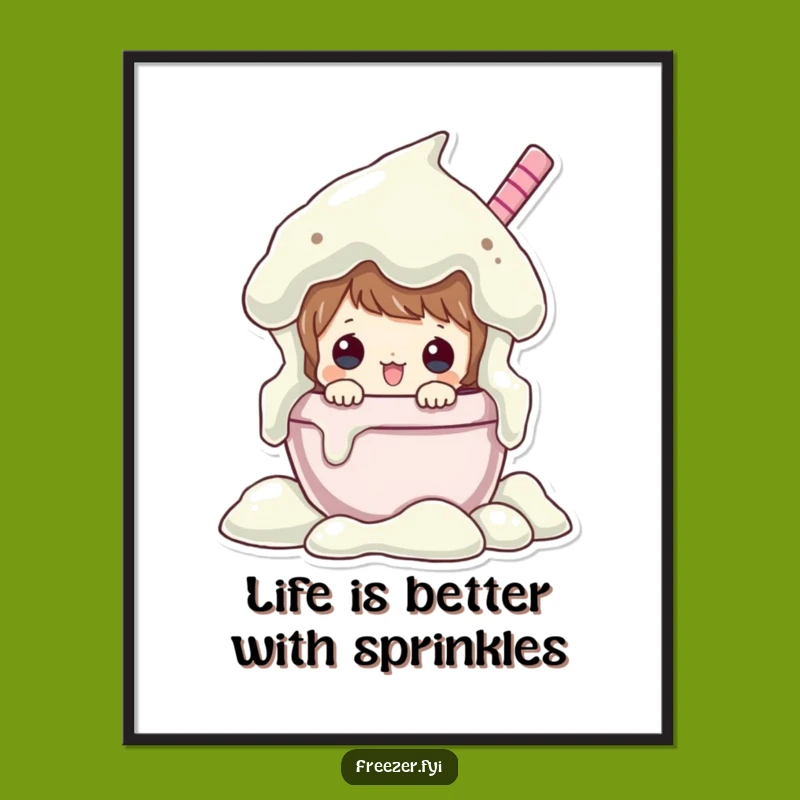 Free Printable Funny Ice Cream Tub Wall Art: Sweet Decor!