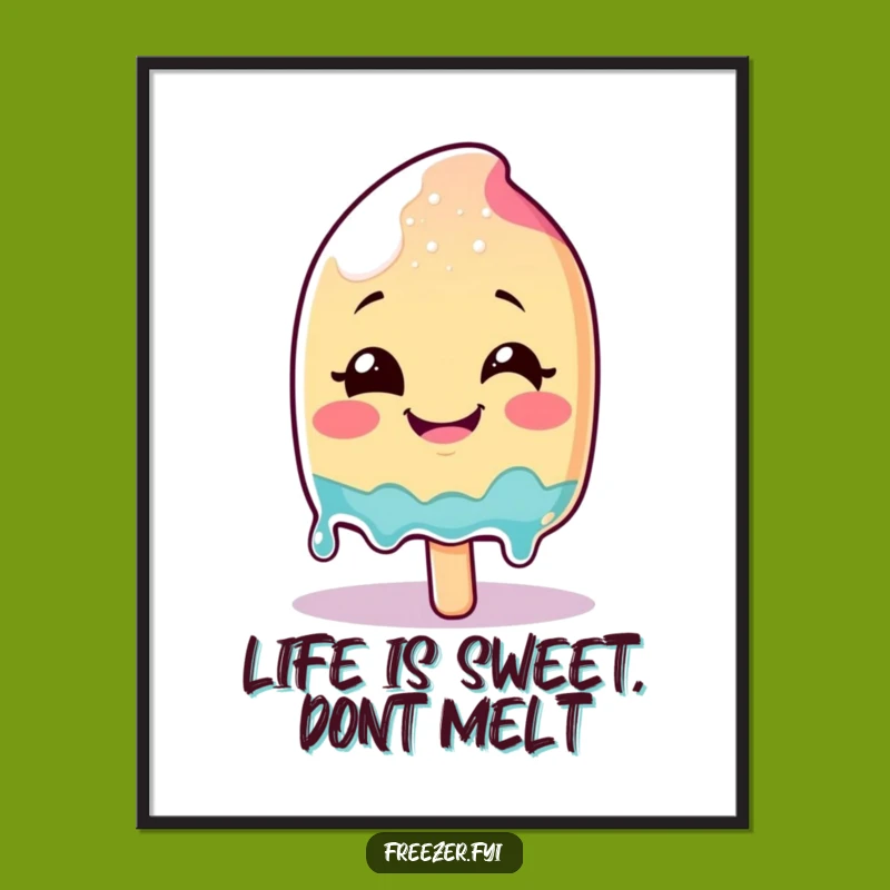 Funny Free Printable Wall Art: Popsicle Summer Decor, Downloadable Fun Art