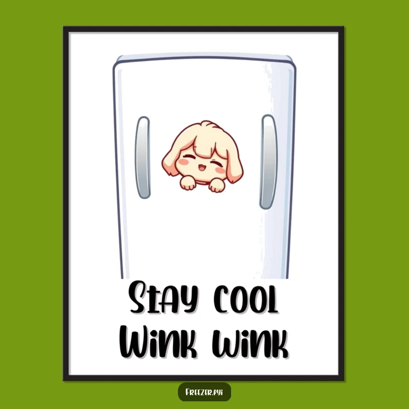 Free Printable Wall Art: Freezer Wink Character Decor Downloadable