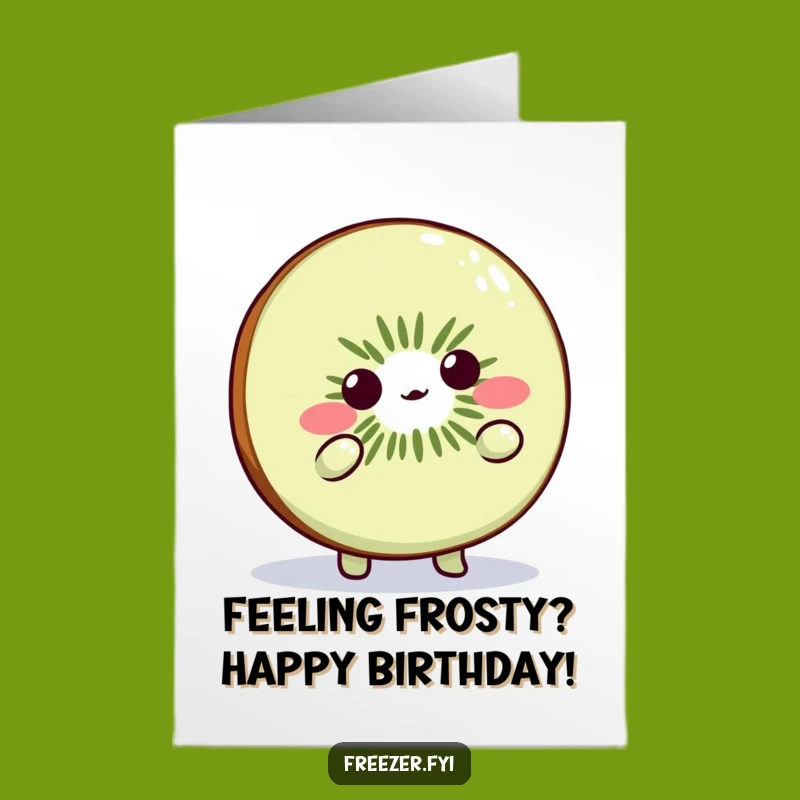 Free Printable Birthday Card: Funny Kiwi Slice Shrug - Adorable DIY Gift