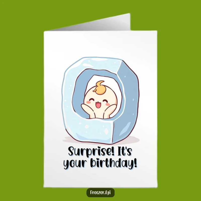 Free Printable Birthday Card: Surprise Burst Character - Downloadable Fun