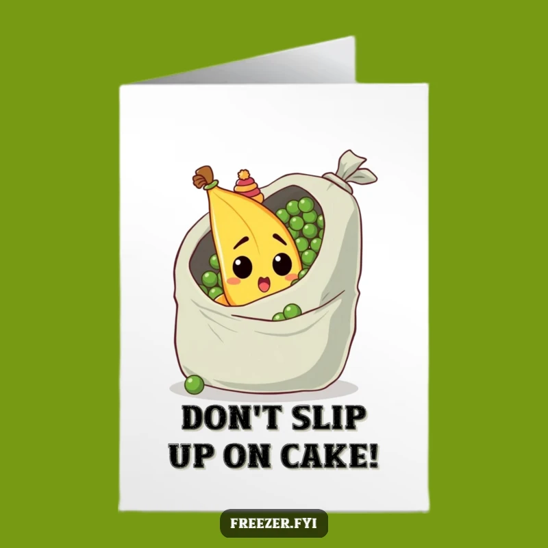 Free Printable Funny Birthday Card: Surprised Banana Hilarious Downloadable Greeting