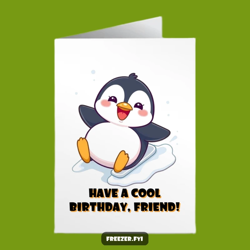Free Printable Penguin Birthday Card - Sliding Fun, Hilarious Downloadable Gift Idea