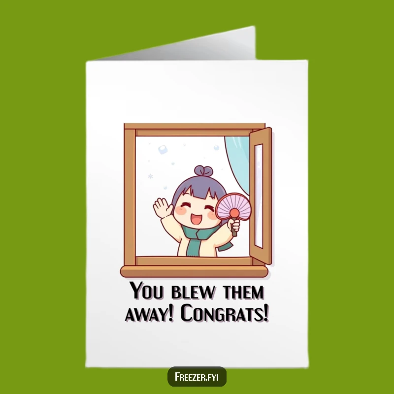 Free Printable Congrats Card: Defeating the Frost - Funny Downloadable Gift for Wins