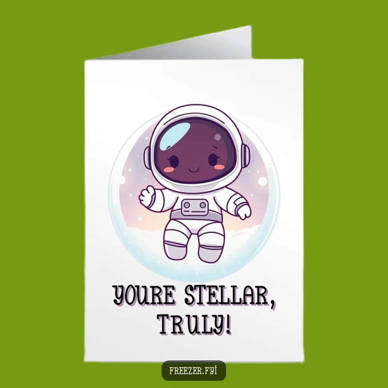 Free Printable Astronaut Congrats Card: Funny Orb Design for Galactic Achievements