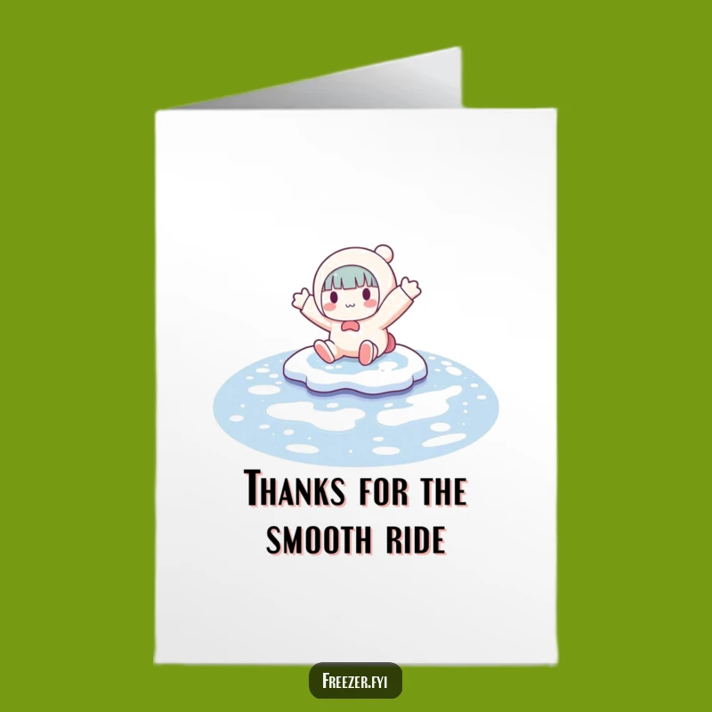 Free Printable Thank You Card: Amusing Sliding Character, Unique Downloadable Gift