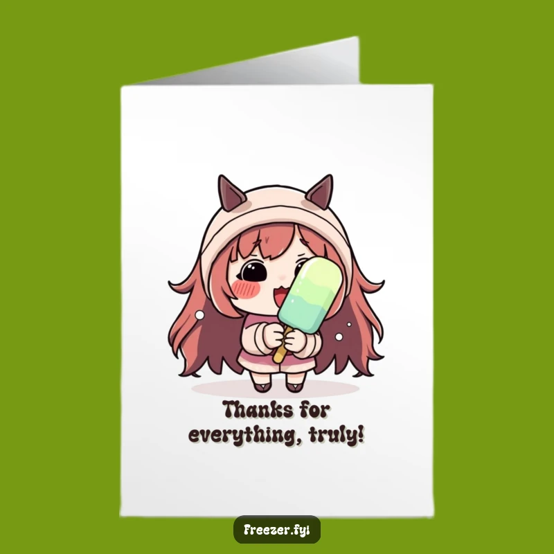 Free Printable Thank You Card: Shivering Thanks - Downloadable