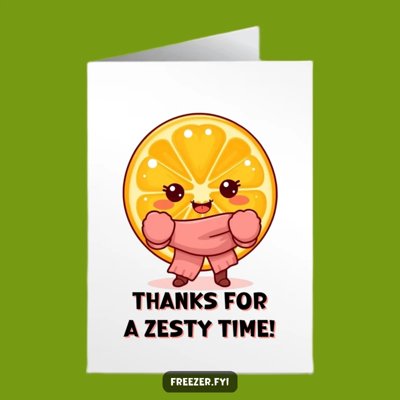 Free Printable Thank You Orange Card - So Much Zest!