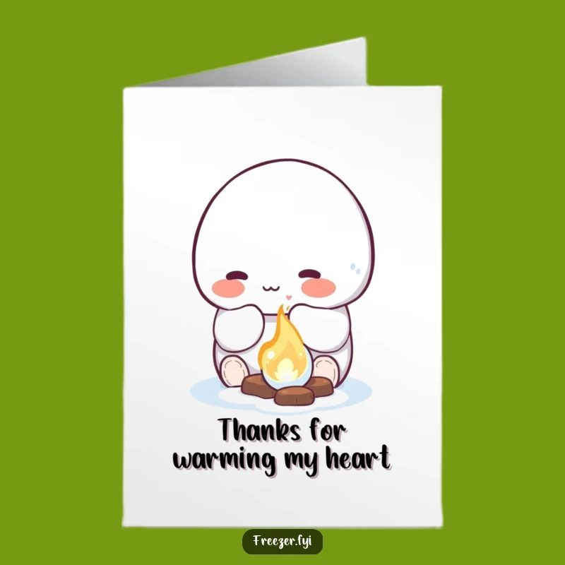 Free Printable Thank You Card: Ice Fire Character Funny Downloadable Gift
