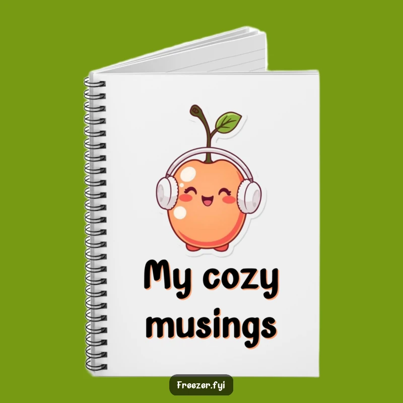 Funny Cherry Earmuff Notebook: Jot Down Warm Thoughts with Humor