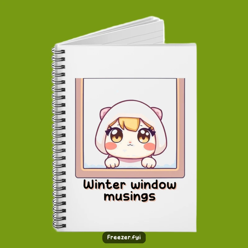 Funny Frosty Window Notebook: Jot Down Ideas with a Hilarious Peeking Character