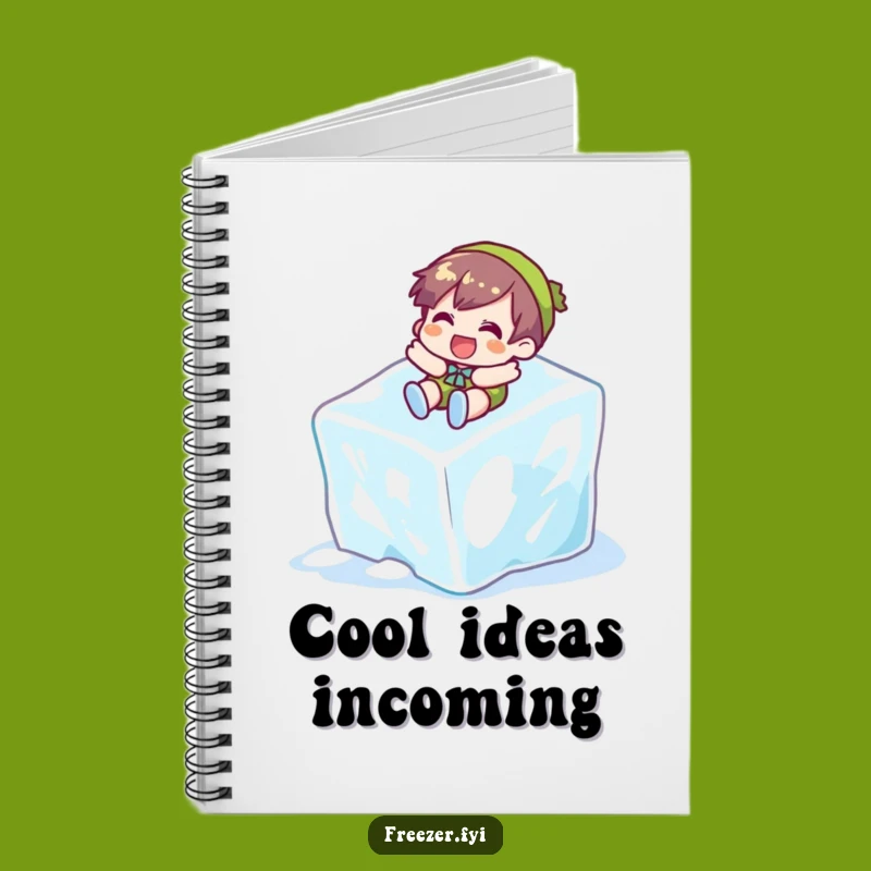 Funny Ice Cube Sliding Notebook - Jot Down Cold Ideas