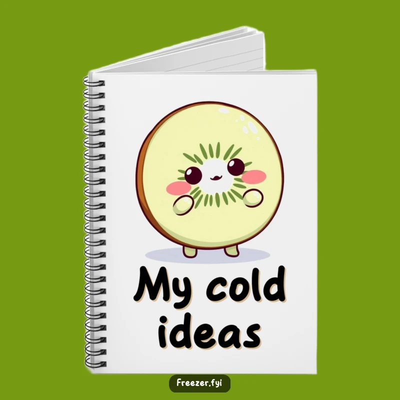 Funny Kiwi Slice Shrug Notebook: Jot Down Ideas with Cute Cold Weather Humor