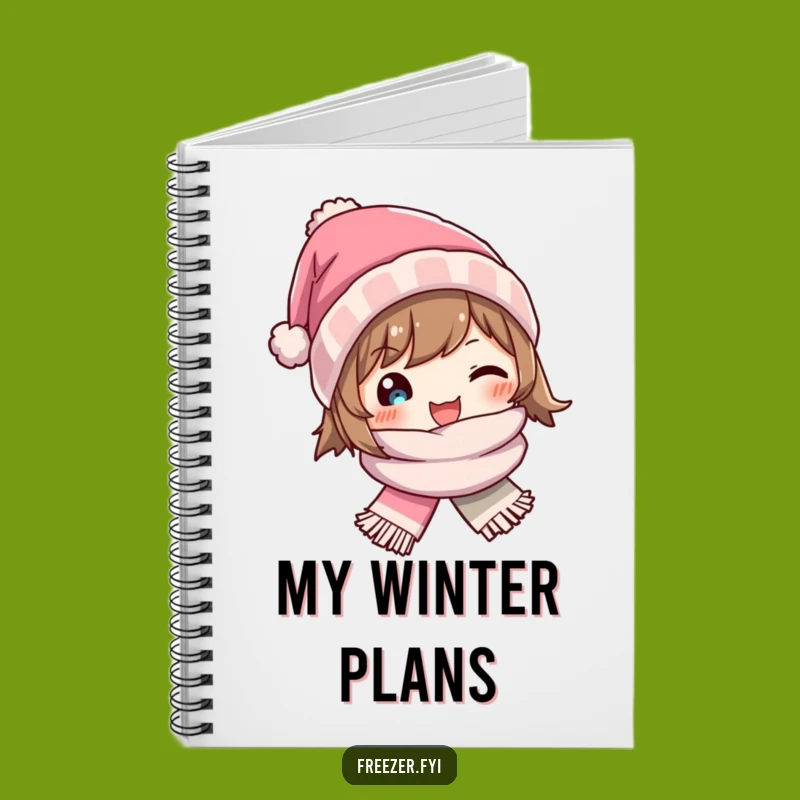 Funny Winter Hat Scarf Notebook - Jot Down Cozy Ideas!