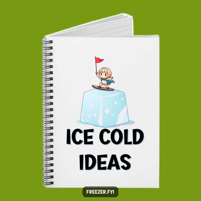 Funny Ice Cube Surfer Notebook: Cheerful Character Journal, Perfect Humorous Gift