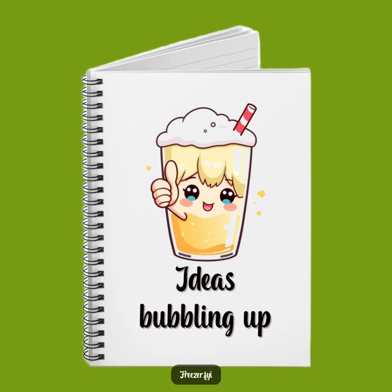Funny Thumbs Up Frosty Beverage Notebook: Jot Down Ideas with Approval