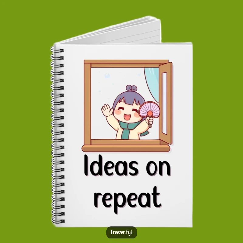 Funny Frosty Window Notebook: Jot Down Ideas with Enthusiastic Winter Humor