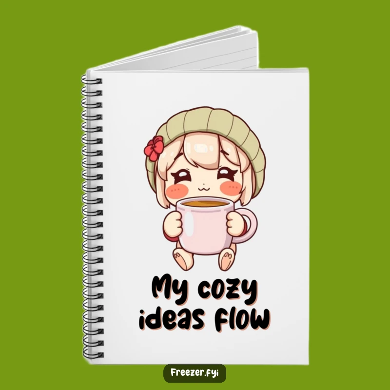 Happy Warm Mug Notebook: Rosy Character Cozy Jotting Journal