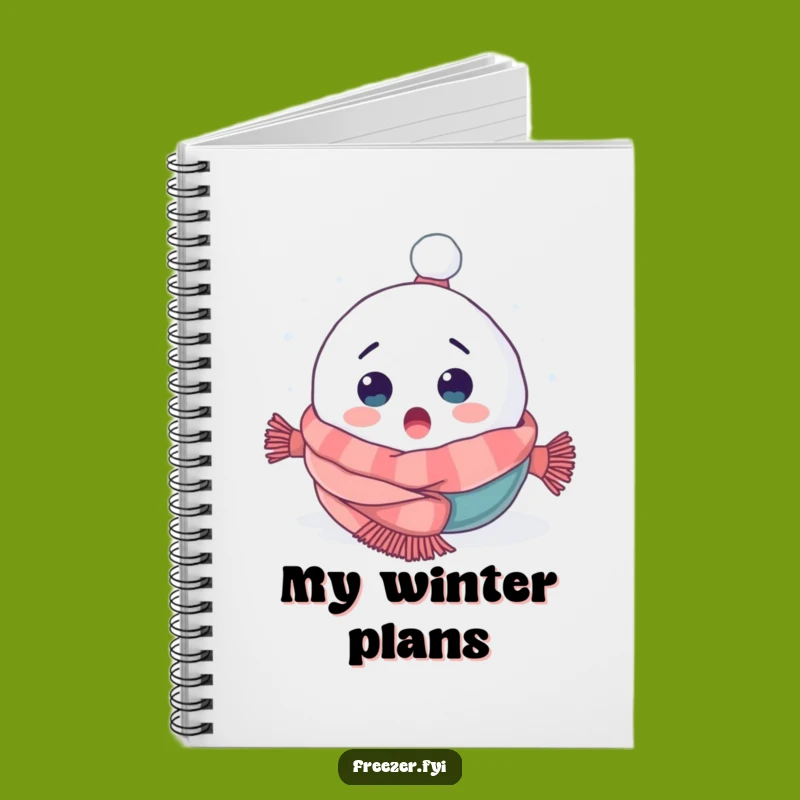 Funny Snowball Notebook - Jot Down Winter Ideas