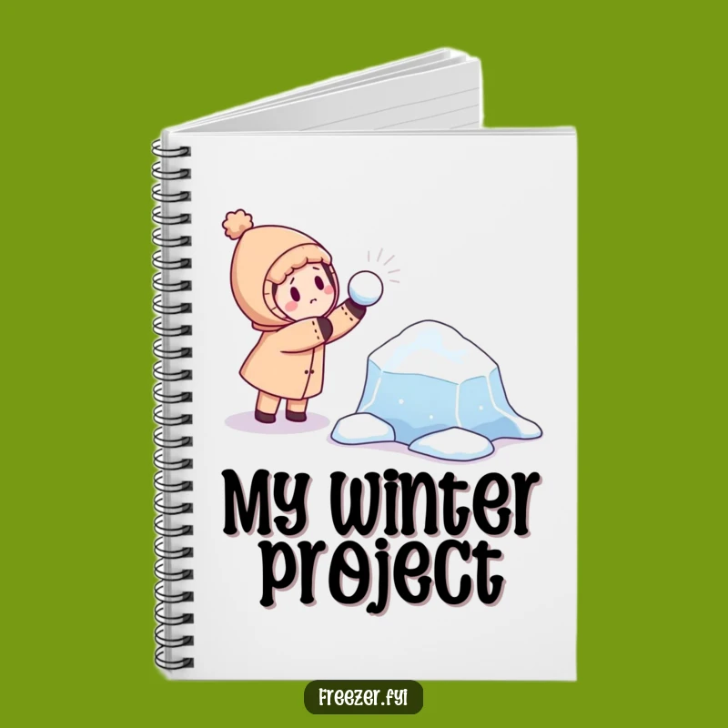 Funny Snowball Notebook: Playful Character vs. Curious Ice Floe
