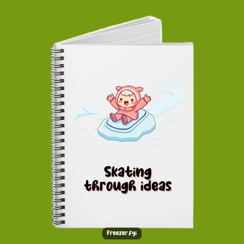 Funny Ice Slide Notebook: Jot Down Ideas with Playful Winter Humor
