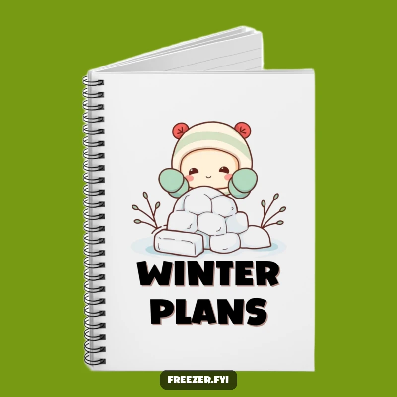 Funny Igloo Builder Notebook: Mittened Character Journal, Creative Humorous Gift