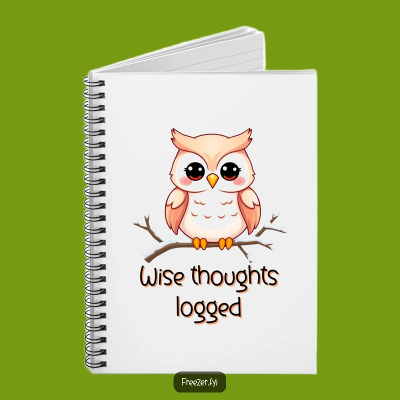 Funny Owl Smile Notebook - Cute Snowy Owl Journal, Perfect Gift
