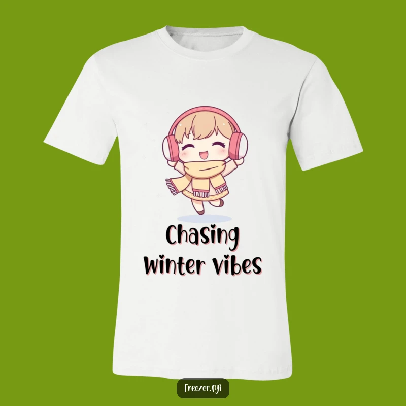Funny Snow Dance T-Shirt: Character's Winter Joy - Comical Cold Weather Gift