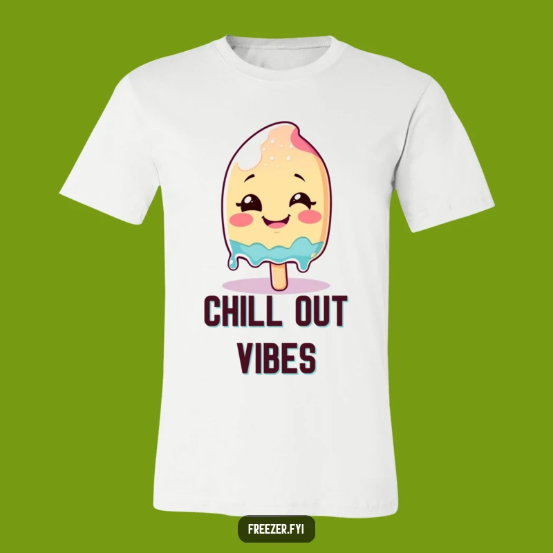 Funny Melting Popsicle T-Shirt: Smiling Glee Character Tee