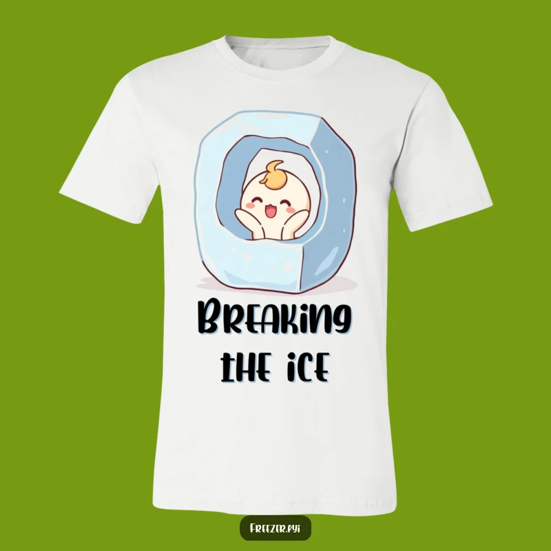 Funny Ice Cube Breakout Tee: Joyful Surprise Character Shirt, Humorous Gift