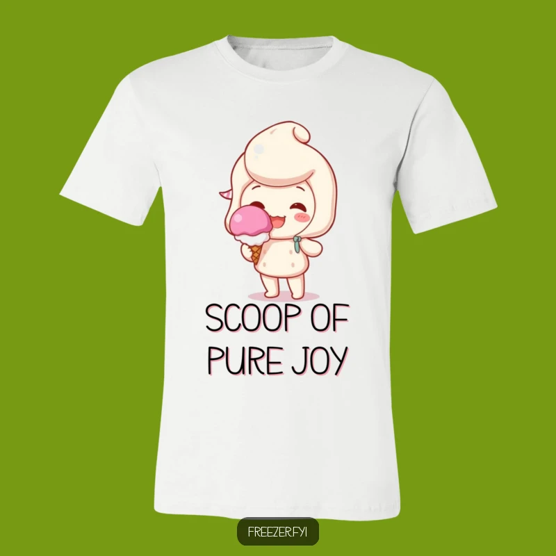 Funny Ice Cream Dream T-Shirt: Character's Sweet Joy Hilarious Dessert Apparel Gift