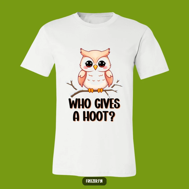 Funny Owl Smile T-Shirt - Charming Snowy Owl Apparel, Perfect Gift