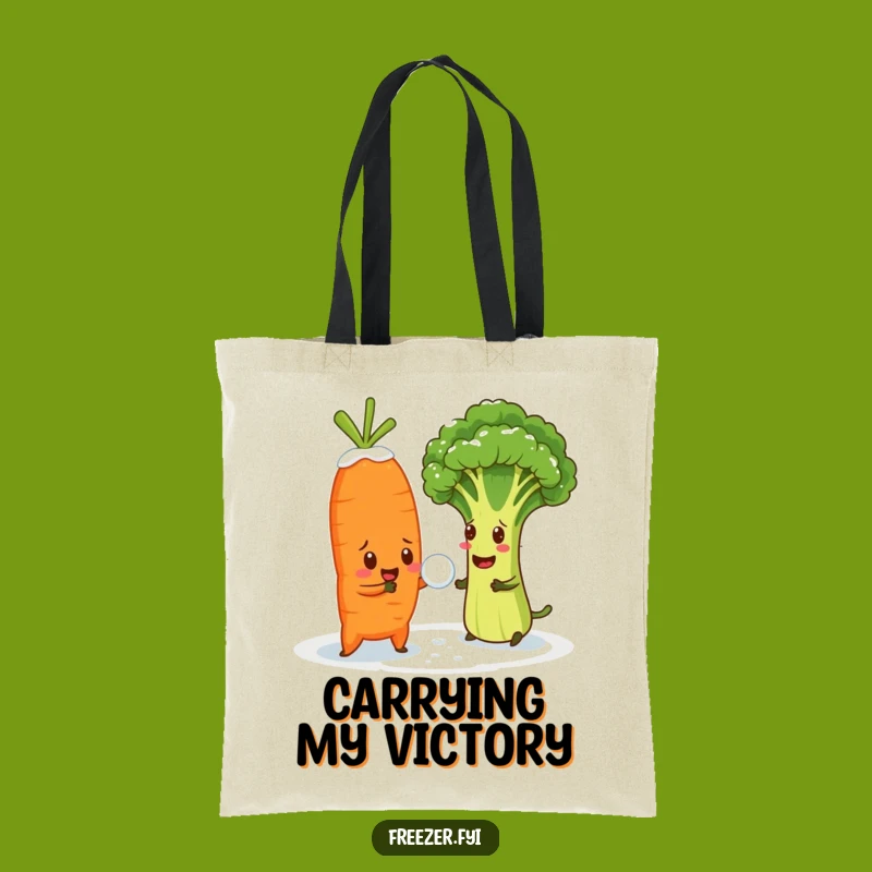 Funny Veggie Tote Bag: Carry Laughs from a Snowball Fight