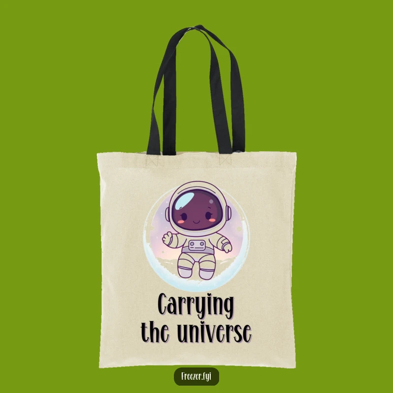 Funny Astronaut Orb Tote Bag - Carry Your Universe