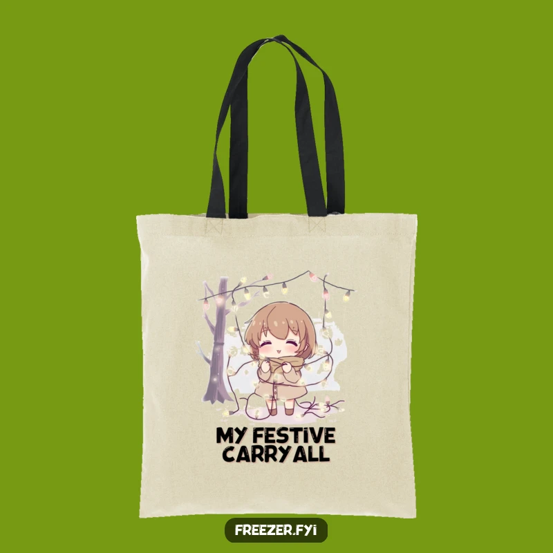 Funny Fairy Light Tangle Tote Bag: Carry Your Holiday Chaos!