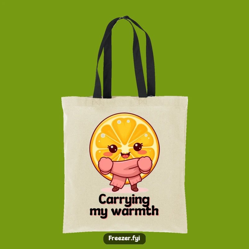 Funny Orange Slice Tote Bag: Carry Your Sunshine and Warmth