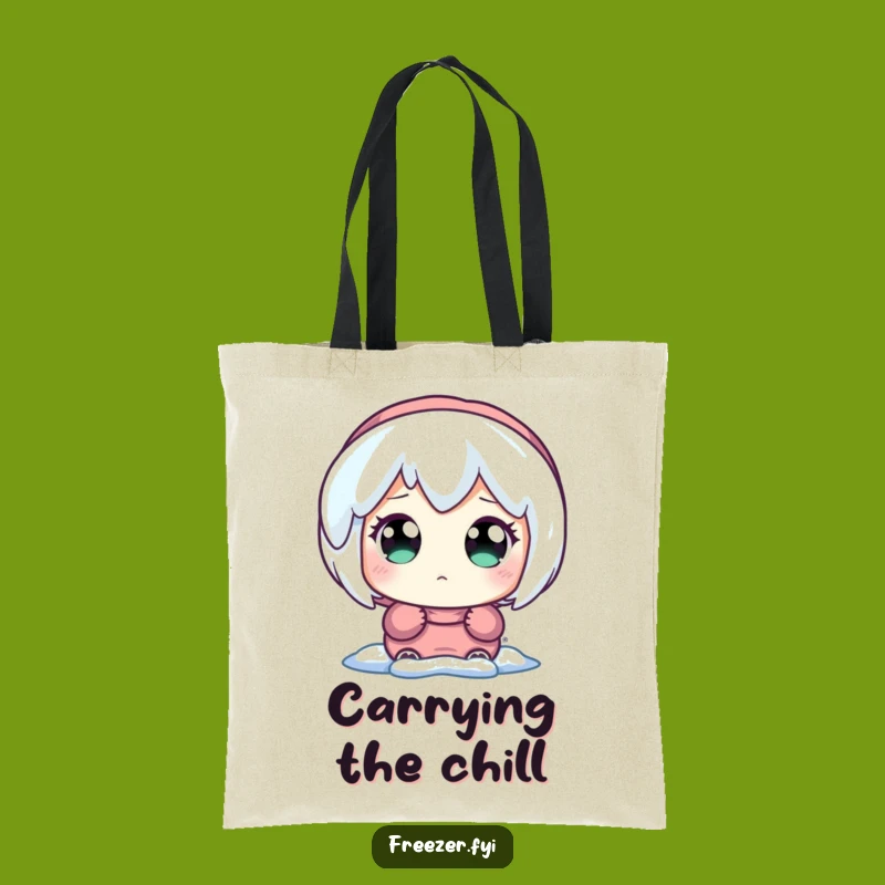 Funny Wide-Eyed Icicle Tote Bag - Carry Your Winter Wonder!