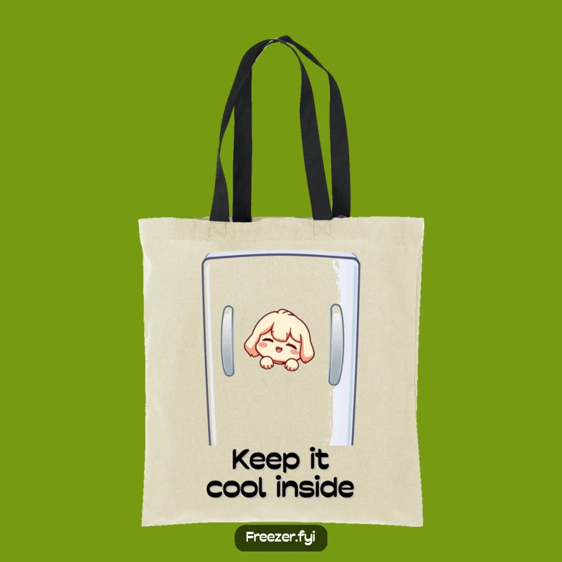 Funny Freezer Wink Tote Bag: Cheeky Character Accessory for Hidden Treasures